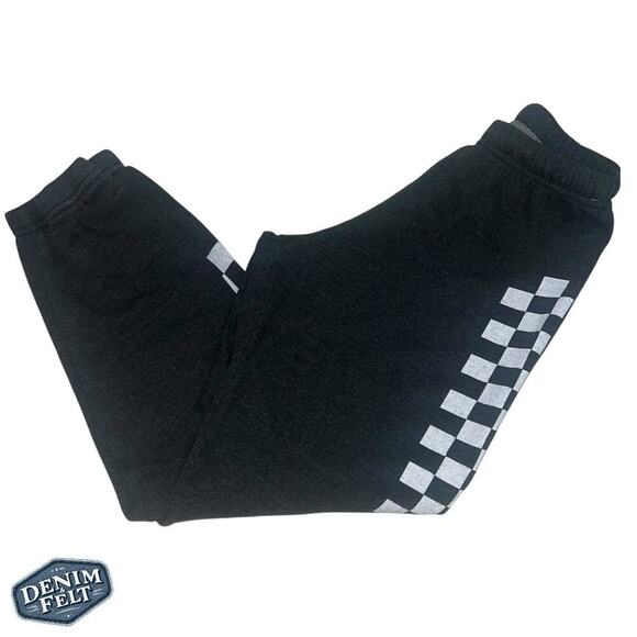 Aviator Natiom Womens Black/White Checkered Leg Sweatpants/ Joggers | PRELOVED - Picture 8 of 16